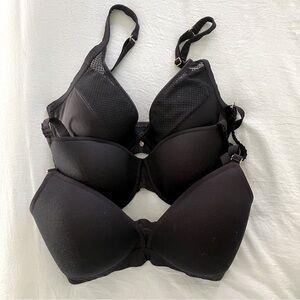 Bundle of 3 Black Thirdlove Bras, size 30F